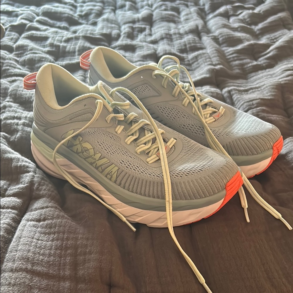 Hoka Women's Blue and Orange Running Shoes
